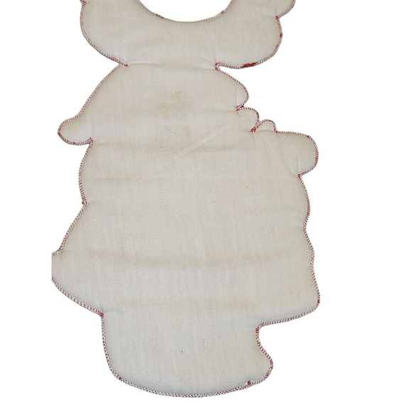 Vintage Fabric Merry Christmas Door Knob Hanger Santa Star Wreath - Picture 7 of 8